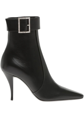 Saint Laurent 90mm Claude leather boots - Black
