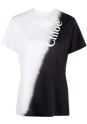 Chloé two-tone logo-print T-shirt - Grey