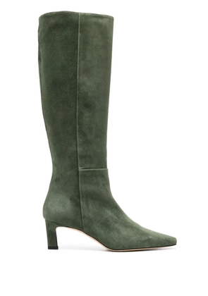 Scarosso Kira 50mm suede boots - Green