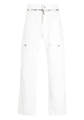 Balmain zip-detail straight-leg jeans - White