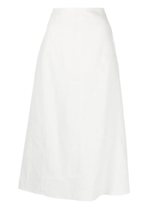 Jil Sander flared panelled midi skirt - White