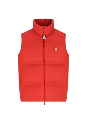 Moncler x A$AP Rocky high-neck logo-patch gilet - Red