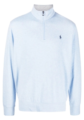Polo Ralph Lauren embroidered-logo cotton-blend jumper - Blue