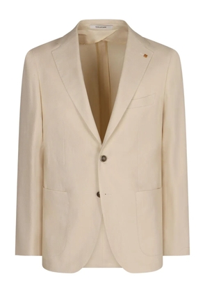 Tagliatore single-breasted linen blazer - Neutrals