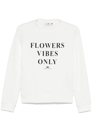 Elisabetta Franchi text-print sweatshirt - White