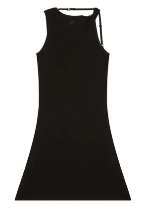 Courrèges strap-detail jersey minidress - Black