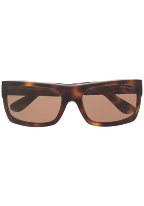 TOM FORD Eyewear tortoiseshell square-frame sunglasses - Brown