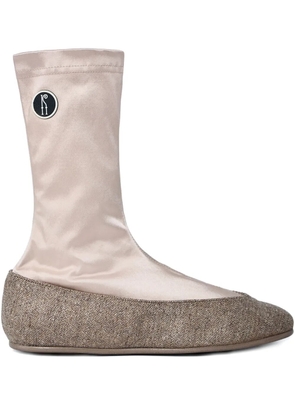 Kiko Kostadinov Proxima panelled logo ballet boots - Neutrals