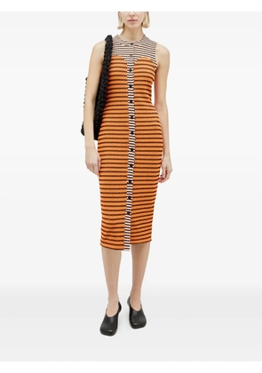 Reward If Found Cardi striped ribbed dress - Orange