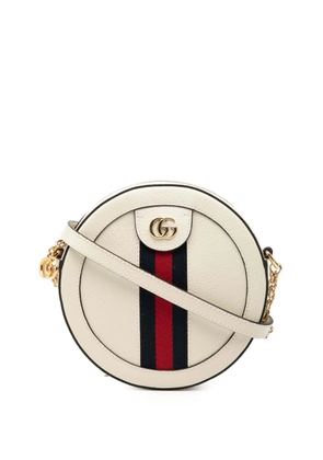 Gucci Pre-Owned 2016-2026 Mini Leather Ophidia Round crossbody bag - White