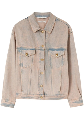 Palm Angels overdye-wash denim jacket - Pink