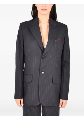 Victoria Beckham single-breasted pinstripe blazer - Blue