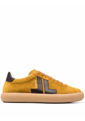 Lanvin Glen logo-patch low-top sneakers - Yellow
