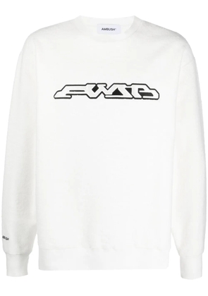 AMBUSH logo-print long sleeves sweatshirt - White