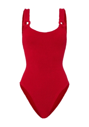 Hunza G Domino hoop-detail swimsuit - Red
