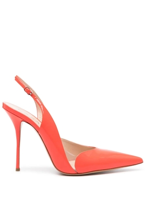 Casadei patent-leather slingback pumps - Red