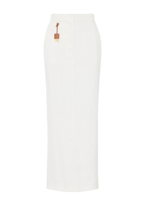 Elisabetta Franchi gabardine midi skirt - White