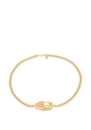 Capsule Eleven Capsule Crystal carnelian necklace - Gold