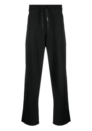 A Paper Kid logo-patch cotton track pants - Black