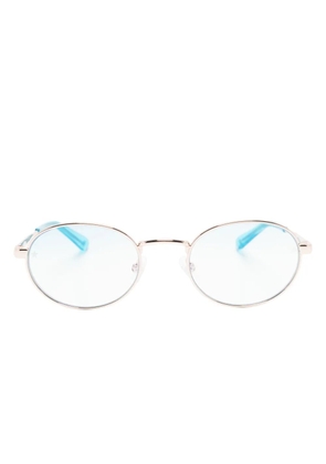 Chiara Ferragni round-frame metal glasses - Gold