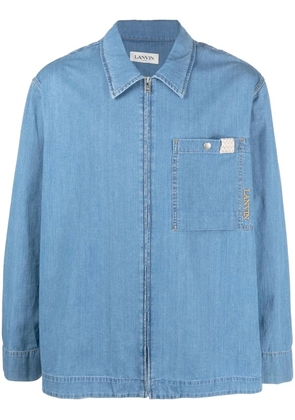 Lanvin zip-up denim shirt - Blue