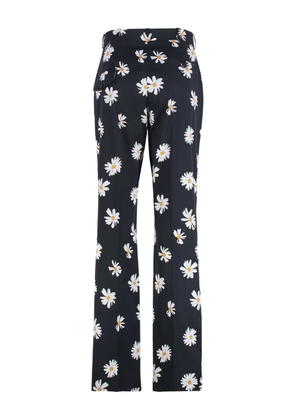Moschino floral-print straight-leg trousers - Black