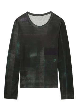 Y's printed long-sleeve T-shirt - Green
