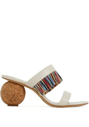 Ferragamo 75mm fringed sandals - White