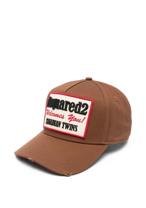 DSQUARED2 logo-patch cap - Brown
