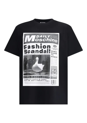 Moschino newspaper-print T-shirt - Black