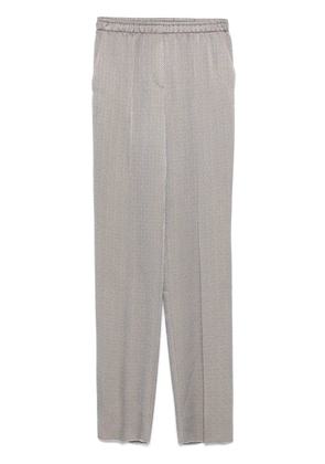 Giorgio Armani pattern-jacquard trousers - Grey