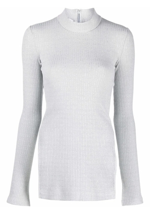 Helmut Lang ribbed-knit long-sleeve top - Grey