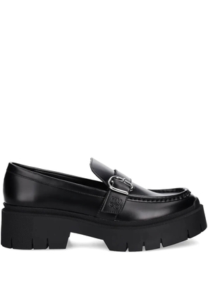 HUGO buckle-detail platform loafers - Black