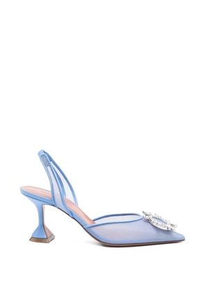 Amina Muaddi Begum mesh slingback pumps - Blue