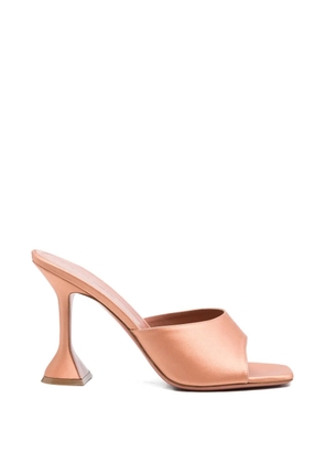 Amina Muaddi square toe slippers - Neutrals