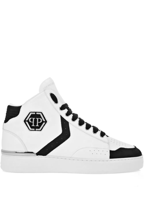Philipp Plein Hexagon hi-top sneakers - White
