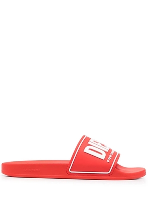 Diesel Sa-Mayemi CC logo-embossed slides - Red