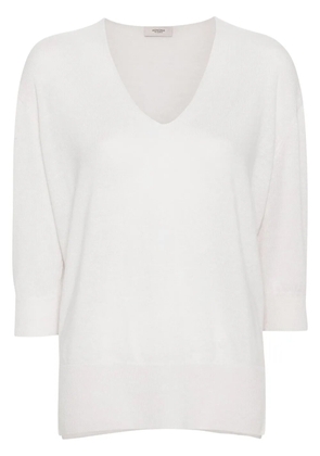 Agnona knitted V-Neck top - Grey