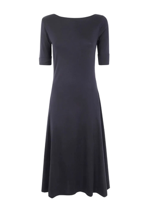 Lauren Ralph Lauren boat-neck short-sleeves midi dress - Black