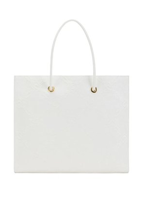 Elisabetta Franchi large leather tote bag - Neutrals