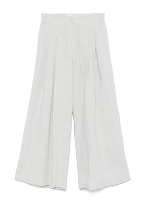 MAURIZIO MYKONOS lurex-detail palazzo pants - Grey