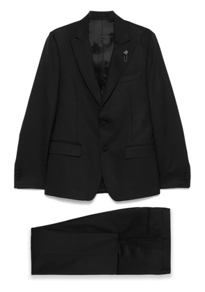 Lardini brooch-detail suit - Black