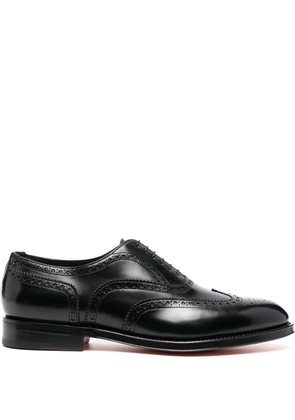 Santoni leather lace-up Oxford shoes - Black