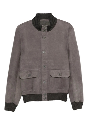 Salvatore Santoro ribbed-trim bomber jacket - Grey