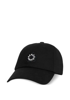 Kenzo embroidered flower cotton cap - Black