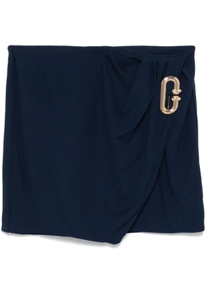 Casablanca draped mini skirt - Blue