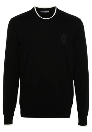 Dolce & Gabbana logo-embroidered sweater - Black