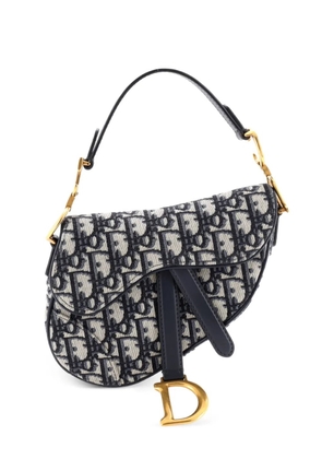 Christian Dior Pre-Owned Saddle Handbag Oblique Canvas Mini shoulder bag - Blue