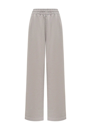 12 STOREEZ garment-dyed elasticated sweatpants - Grey