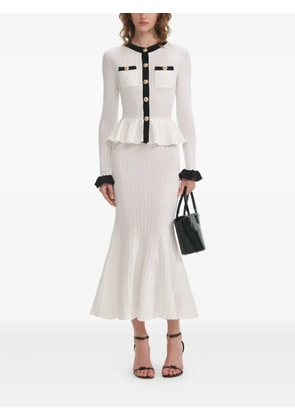 Self-Portrait knitted dress - White